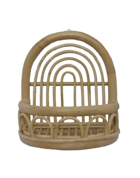 Product image of the product “Fara wall rack, made of rattan wood, 28.8 cm height. Natural Color. ”
